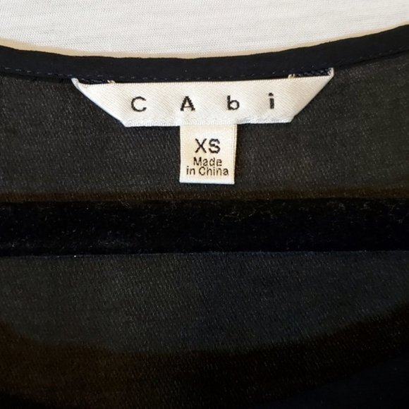 CAbi Black Semi Sheer Floral Velvet Burnout Blouse - Picture 6 of 9